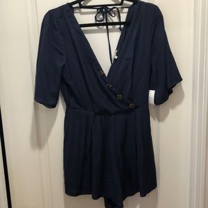 Navy blue Romper sz M